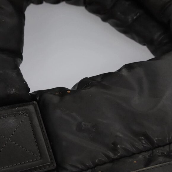 CHANEL Cococoon Hand Bag Nylon Black Silver CC - Picture 11 of 16